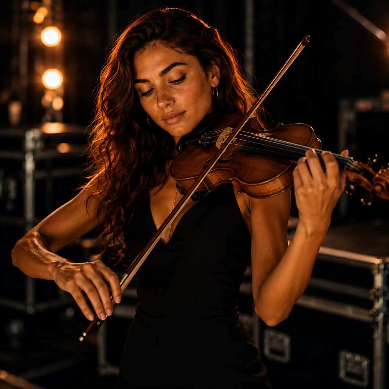 Violoniste backstage LiveContact