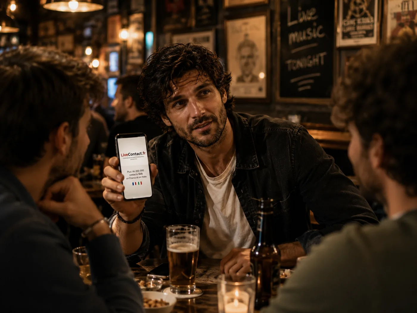 LiveContact en action — Musicien au bar